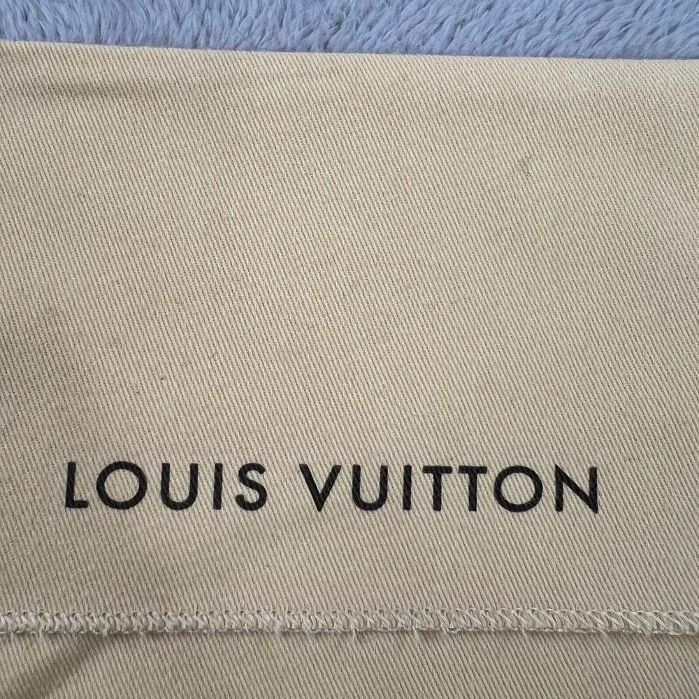 Louis Vuitton Dust Bag Tan Cotton Small Purse Handbag Storage Cover 9x5